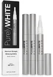 PurelyWHITE DELUXE 3 Pack Teeth Whitening Gel Pen Refills, No Sensitive Teeth Whitener, Great for Sensitive Tooth Whitening, Carbamide Peroxide Teeth Whitening Gel, Whiter Teeth in 7 Minutes