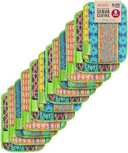 Wet-it! Skrubba 12-Pack Reusable Dish Scrubbers – Non-Scratch Scouring Pads for Kitchen & Household – Eco-Friendly, Dishwasher Safe Scrub Sponges for Dishes, Pots & Pans (Vogue)