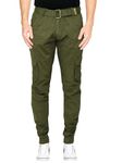 Urban Legends Men's Regular Fit Solid Cargo Pants Dark Green