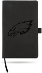 Rico Industries NFL Philadelphia Eagles Black Laser Engraved Small Notepad Jounral/Notepad 8.25" x 5.25"- Office Accessory