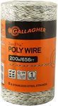 Gallagher G620044 Electric Polywire Fence, 656-Feet, White