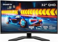 GIGABYTE G32QC A (32" 165Hz 1440P Curved Gaming Monitor, 2560 x 1440 VA 1500R, 1ms (MPRT) Response Time, 93% DCI-P3, VESA Display HDR400, FreeSync Premium Pro