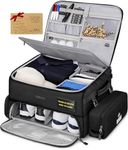 YOREPEK Golf Trunk Organizer with Removable Insulated Pouch, Dust-Proof Protective Layer, Fits 2 Pairs of Shoes, Multi-Compartment Storage for Golf Accessories, Gifts for Golfers, Golf Christmas Gifts