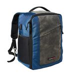 Cabin Max Manhattan Travel Bag | Cabin Bags 40x20x25 | Laptop Bag/Shoulder Bag (Blue RPET with USB 40x20x25cm)