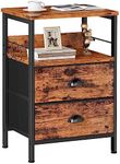 Furologee Nightstand with 2 Fabric 