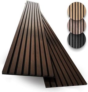 2-Pack Acoustic Wood Wall Panels - Wood Slat Wall Panels for Interior Wall Decor - Soundproof Wood Panels for Wall - Slat Wall Paneling - Wood Paneling for Walls and Ceilings