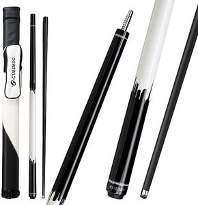 CUEDESG Carbon Fiber Pool Cue Stick 10.5mm/11.8mm/12.5mm,Low Deflection Pool Stick,Professional Cue Stick with Case (Black-10.5mm)