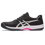 ASICS Men's GEL-GAME 9 Tennis Shoes, 10, BLACK/HOT PINK