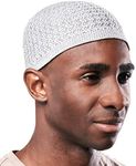 Tough Headwear Kufi Hat - Kufi Hats for Men Muslim, Turkish Kufi Cap Grey