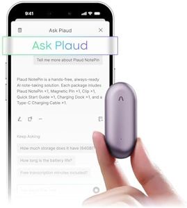 AI Voice Recorder, PLAUD NotePin Voice Recorder, App Control, AI Notetaker, AI Transcribe & Summarize, Support 112 Languages, 64GB Memory, Audio Recorder for Lectures, Meetings, Sunset Purple