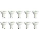 GRV GU10 7W Dimmable LED Light Bulb,38-Degree Angle,AC220V, Equivalent to 70W Halogen,Replacement for Recessed Track Lighting,3000K Warm White Bulb for Kitchen,Range Hood,Living Room,Bedroom(10 Pack)