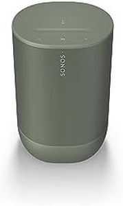 Sonos Move 2 | Wireless Portable Speaker with WiFi, Bluetooth, Amazon Alexa, 24-Hour Battery Life, Wireless Charging Base - Olive