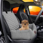 FAREYY Dog Car Seat for Small Dogs, Pet Booster Seat Fully Detachable Washable Dog Seat for Car Travel Dog Bed with Storage Pockets and Clip-On Safety Leash