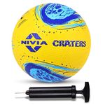 Nivia Crater Volleyball with Ball Pump Volleyball - Size: 4 (Pack of 2, Yellow/Blue)