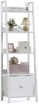 Furologee 5-Tier White Ladder Shelf