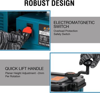 KATSU 1850W Thicknesser, 330mm Planer – Powerful Woodworking Tool