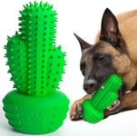 Pamlulu Dog Toys, Dog Chew Toys for Aggressive Chewers Dog Christmas Birthday Gifts Dog Toothbrush Stick Teeth Cleaning Brush Dental for Medium Large Dog, Rubber Dog Squeaky Toys Tough Toys