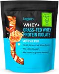 LEGION Whey+ Whey Isolate Protein Powder from Grass Fed Cows - Low Carb, Low Calorie, Non-GMO, Lactose Free, Gluten Free, Sugar Free, All Natural Whey Protein Isolate, 30 Servings (Apple Pie)