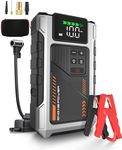 Eigotrav Jump Starter Power Pack with 150 PSI Air Compressor, 6000A Car Jump Starter (Up to 7.5L Gas, 6L Diesel), Portable Car Battery Booster Jump Starter with LCD Display, LED Flashlight