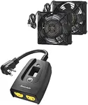 DEWENWILS 2 Pack 120V AC Fan, Waterproof Exhaust Fan 120mm, Outdoor Timers for Electrical Outlets Waterproof