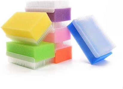 Special Supplies Baby Bath Sponge (6-Pack) Soft Foam Scrubber with Cradle Cap Bristle Brush Body, Hair, and Scalp Cleaning Gentle on Infant, Toddler Sensitive Skin Sensory Feel