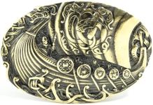 Belt buckle Viking warship Drakkar,