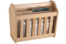 iTrend Standing Magazine Rack Rubberwood Newspaper Shelf - Storage Holder Wooden Stand