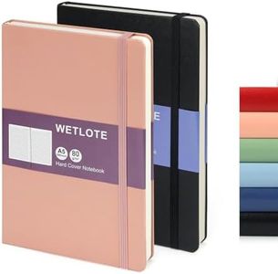 WETLOTE Leather Hardcover Lined Journal Notebook 2 Pack, A5 Notebook College Ruled Writing Journals 212 Pages, Large Lined Notebooks for Women Men School College Office Journaling