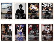 Enimoud Nba Youngboy Posters Youngboy Album Cover Posters Rapper Posters for Room Aesthetic Print Set of 8 Wall Art for Girl and Boy Teens Dorm Decor 8x12 inch Unframed