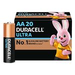 Duracell Ultra Alkaline AA Batteries, Pack of 20