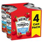 Heinz Cream of Tomato Soup No Added Sugar, 4 x 400 g