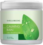 SMELLS BEGONE Air Freshener Odor Absorber Gel - Absorbs Odor from Bathrooms, Cars, Pet Areas, Boats & RVs - Made with Essential Oils - Calming Rain Scent