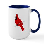 CafePress Red Cardinal Mugs 15 oz (444 ml) Ceramic Coffee Mug