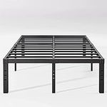 Joeffany 14" H Queen Bed Frame with Storage, 3500 lbs Heavy Duty Black Metal Platform Bed, No Box Spring Needed Mattress Foundation, Quick Assembly，No Box Spring Needed Black