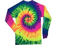 Colortone Tie Dye L/S XL Neon Rainbow