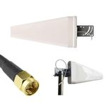 UniteCom 4G 5G High Gain Directional LPDA Yagi Antenna 11dBi 10 Meter LMR195 Cable 50 Ohm 600MHz-6GHz IP67 Indoor/Outdoor Waterproof LTE Aerial Three 02 Vodafone EE (Single Antenna - 10M Cable)