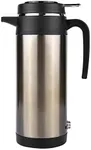 Keenso Car Kettle Boiler 1200ML 12V Stainless Steel Electric Incar Kettle Car Heating Cup Travel Thermoses Heating Water Bottle for Water Tea Coffee Milk(12V) Other electrical appliances