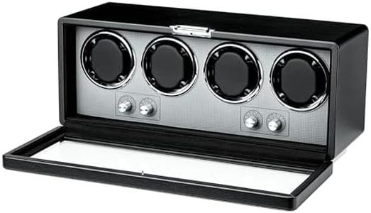 Mcbazel High-End Watch Winder for Automatic Watches with LED Light, Quiet Japan-Made Motor,4 Slots Watch Winder for Man/Woman, Black