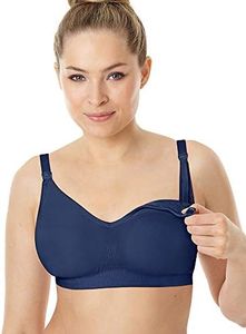 Playtex Nursing Seamless Wirefree Bra with X-Temp Cooling Technology 4956H In the Navy 2XL