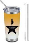 WFSJRED Rise Up Hamilton 20 oz Insulated Tumblers with Lid & Straw | Independence Day Stainless Steel Travel Coffee Wine Tumbler Mug (HAMILTON Tumbler)