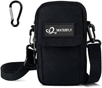 WATERFLY Sling Bag Crossbody Purse: Over Shoulder Cell Phone Cross Wallet Messenger Case Bag for Women Men Travel