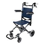 Vissco Transit Wheelchair – Lightweight, Foldable & Portable Wheel Chair for Travel, Seniors & Patients | Compact Design with Safety Belt & Durable Frame | Easy to Store & Carry – 9.90 Kg