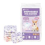 Pet Soft Dog Nappies Female, 20 Count Disposable Dog Period Season Pants, Super Absorbent Disposable Dog Diapers for Female Dogs with Wetness Indicator
