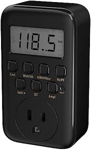 BN-LINK LCD Plug in Power Energy Meter Voltage Amps Electricity Usage Monitor Digital LCD Display Wall Socket Outlet,Power Consumption Monitor, 9 Display Modes for Energy Saving, Watt Meter