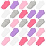 SPTRAMLE 25 Pairs Toddler Socks, Kids Socks Girls Socks Kids Ankle Socks Soft Low Cut Socks for Girls Kids Aged 4-7