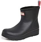 Hunter Footwear Women's Play Short Insulated Rain Boot, Black, 8