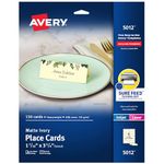 Avery Ivory Place Cards, Laser/Inkjet Printers, 1-7/16x3-3/4, Pack of 150 (5012)