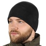 M-Tac Watch Cap Fleece 260 Slimtex Mens Winter Hat Military Tactical Skull Cap Beanie (Black, XL)