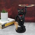 nantan Dog Showpiece for Home Decor | Decoration Items Figurines |Decorative Platter for Living Room, Bedroom, Office Desk, Cabinets Diwali Gifts for Family and Friends(Black)