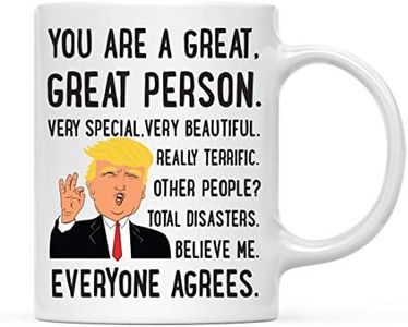 Andaz Press Funny Thank You Gratitude President Donald Trump 11oz. Coffee Mug Gift, You are A Great, Great Person, Very Special, Very Beautiful, Really Terrific. Other People? Trump Mug 1-Pack